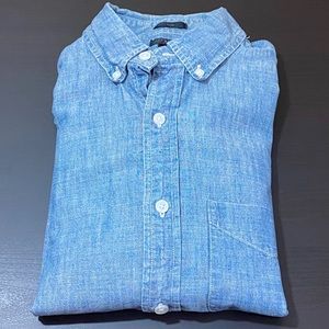 J. Crew XS Slim indigo Japanese chambray shirt